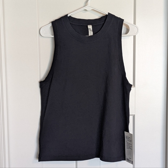 Lululemon NWT Classic Fit Jersey Tank - Black sz 6 - Picture 1 of 6